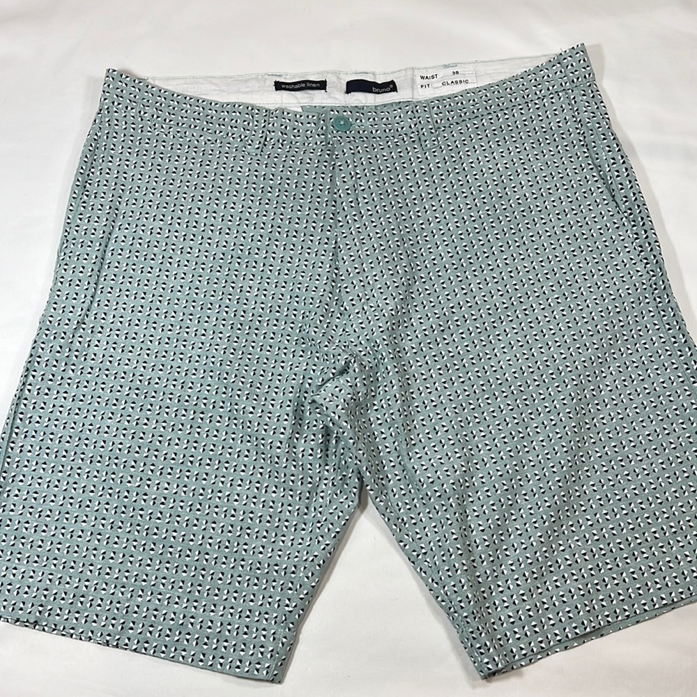 Bruno Men’s Classic Fit Washable Linen Shorts Size 38